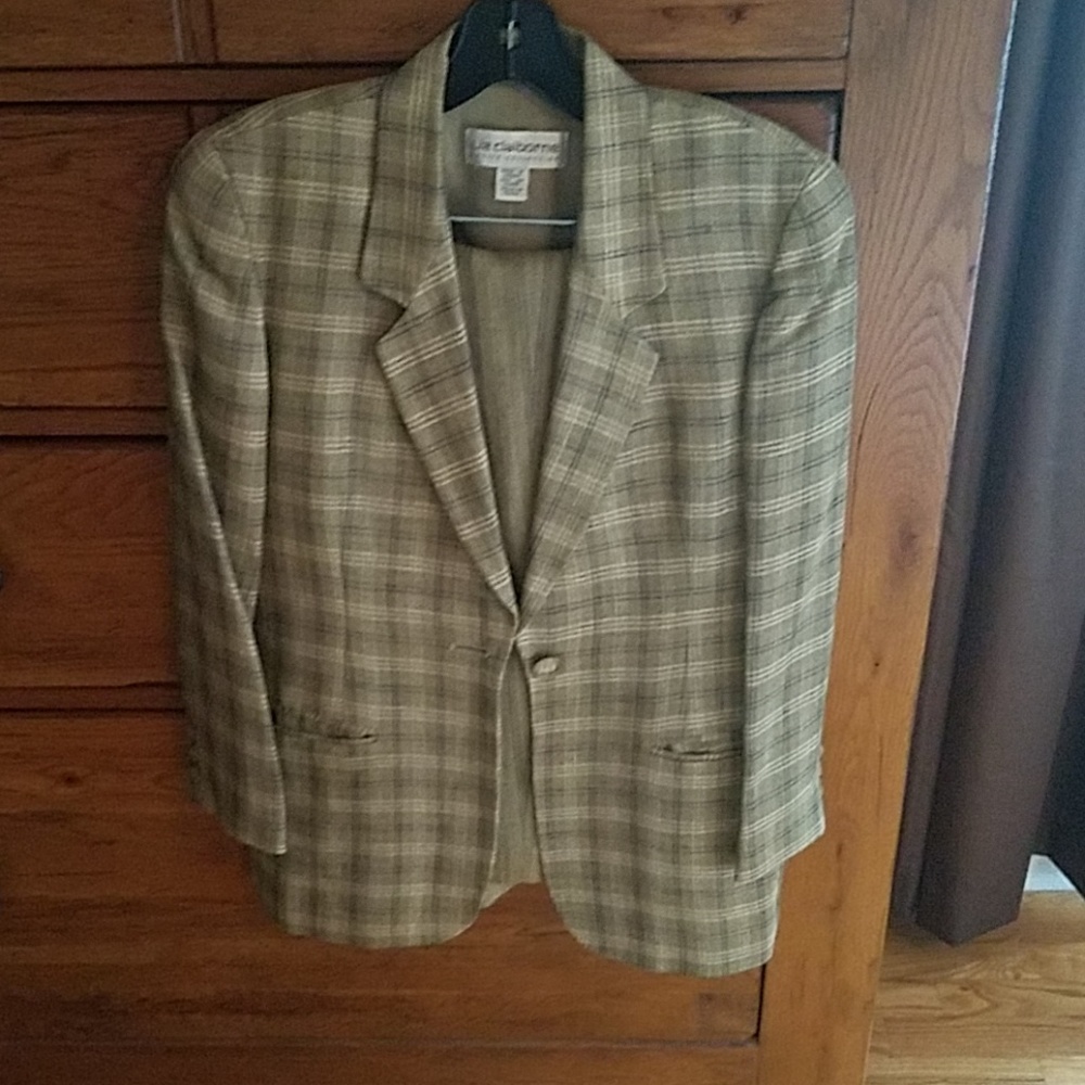 Liz Claiborne plaid pantsuit